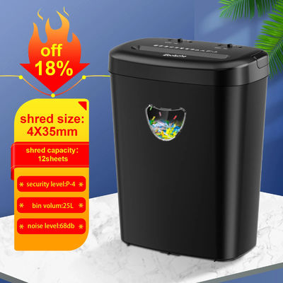 CD228P-12 ETL được chứng nhận 25L Máy cắt giấy văn phòng hạng nặng với cắt chéo mức tiếng ồn 68 DB