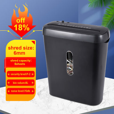 S636B Máy nghiền giấy cắt dải 6 trang A4 máy nghiền mini cho người sử dụng văn phòng tại nhà với thùng 8L