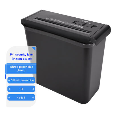 10L Mini văn phòng và sử dụng trong nhà cắt dải 5 trang giấy A4 giấy giấy shredder CS522S
