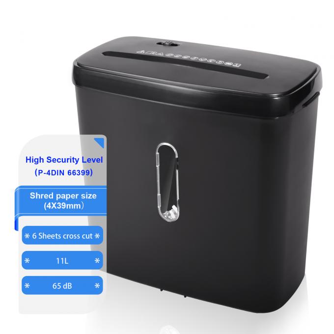 Mini văn phòng tại nhà cắt chéo 6 tấm giấy A4 máy xé giấy với 11L giỏ C502P 0