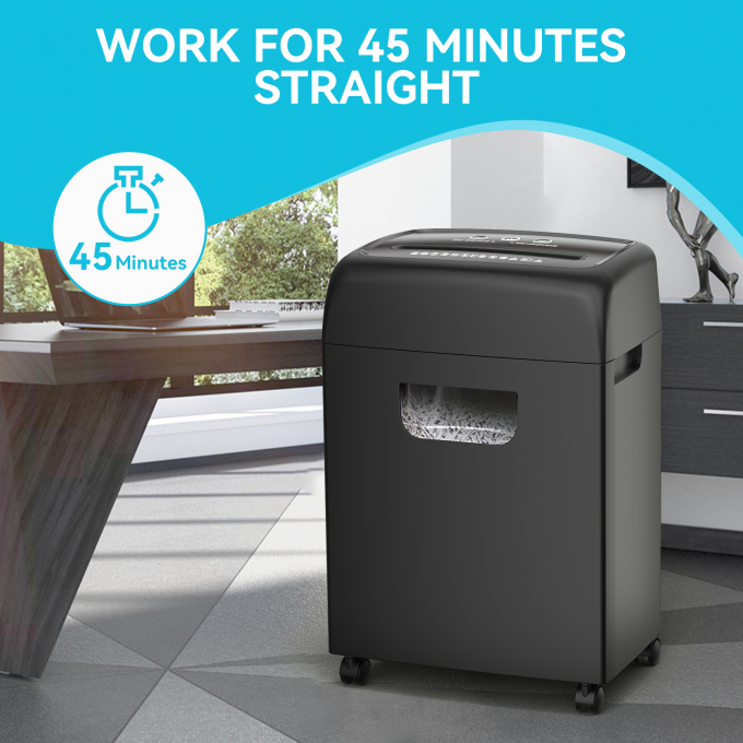 Công suất cao Heavy Duty 18 tờ giấy thẻ tín dụng Shredder cắt chéo 20L máy xé giấy cho sử dụng văn phòng C281P 2