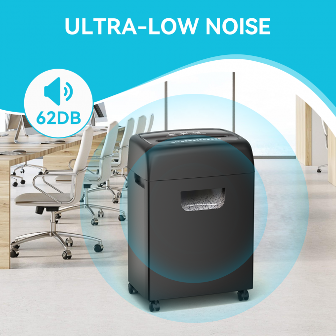 Công suất cao Heavy Duty 18 tờ giấy thẻ tín dụng Shredder cắt chéo 20L máy xé giấy cho sử dụng văn phòng C281P 4